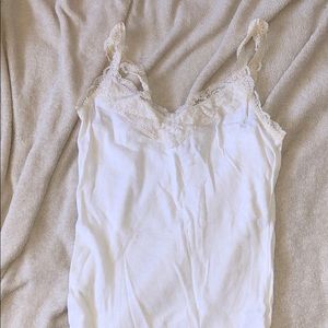 abercrombie kids white lace tank top